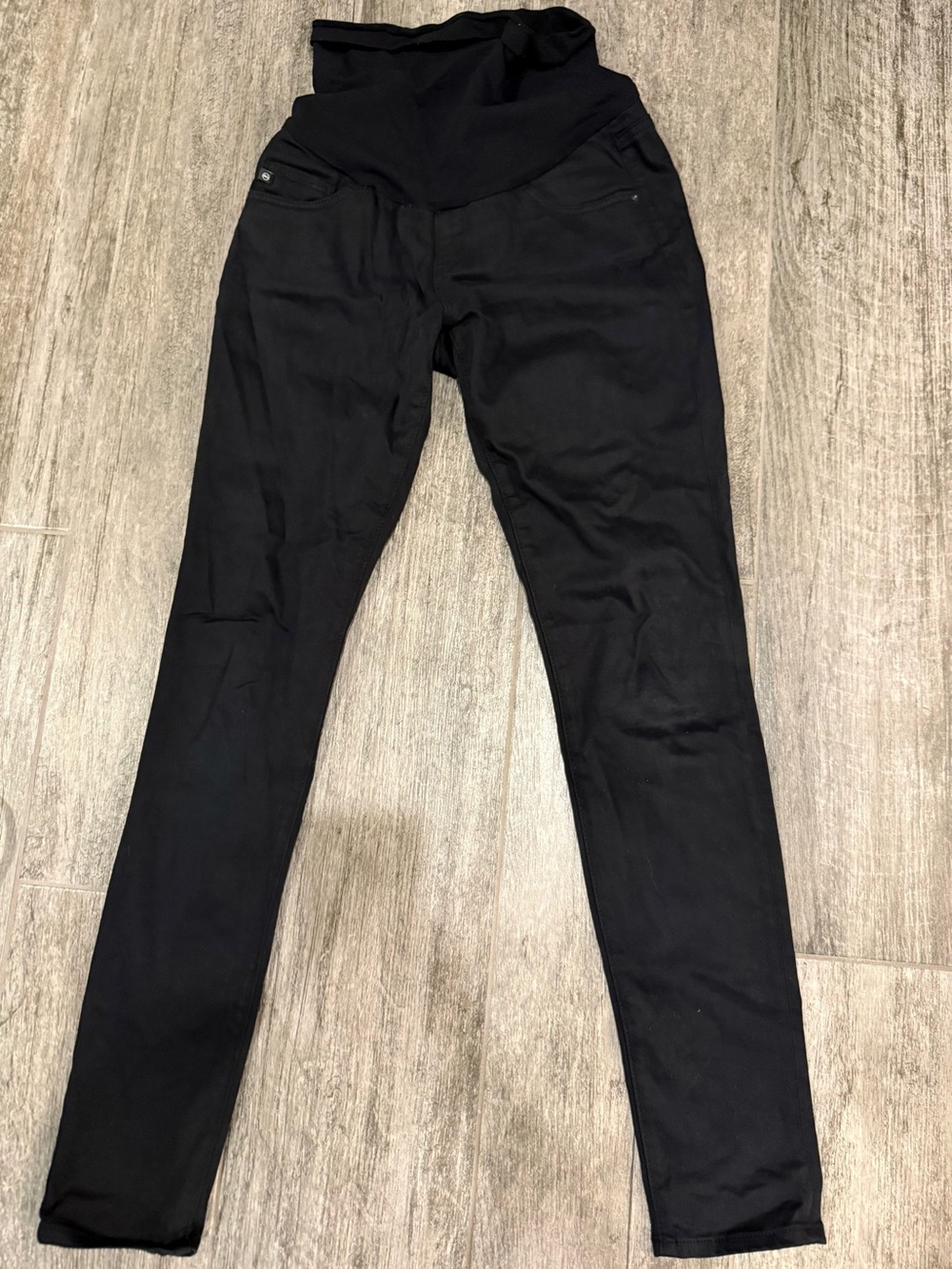 Ag Adriano Goldschmied Black Maternity Stretch Jeans - size 28R